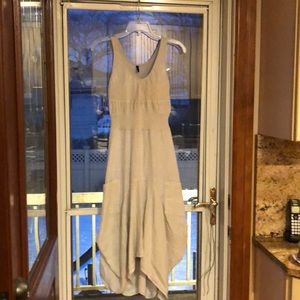 Inizio Girls linen Lagenlook 2 pocket dress